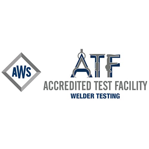 American Welding Society (AWS) Accredited Test Facility: Welder Testing logo